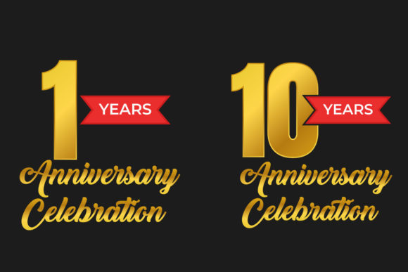 Golden Happy Anniversary Premium Badge Review for Real Projects