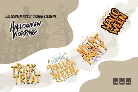 Halloween Word SVG PNG Print Handmade Review for Real Projects