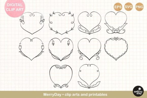 Heart Frame Line Art: A Versatile Embroidery Design for Real Projects