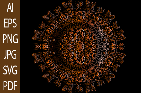 Mandala Vector Design V 73 for Embroidery Projects