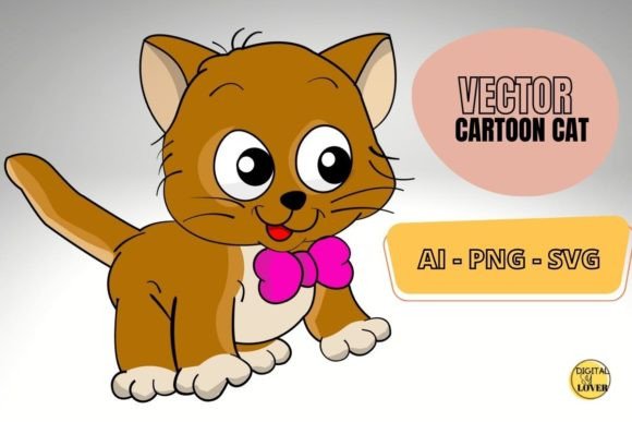Vector Cartoon Cat with Tie: A Designer’s Practical Take